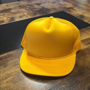 Bold Yellow foam trucker Mesh Cap
NWOT